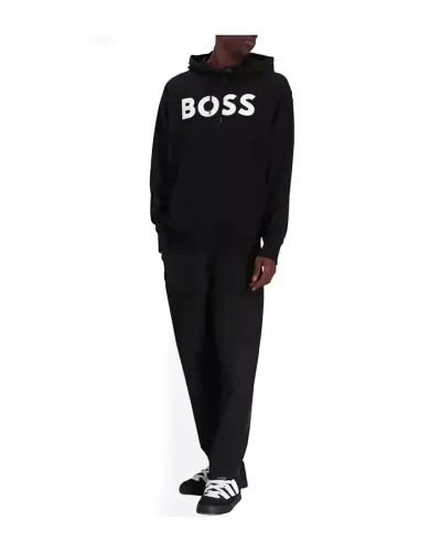BOSS Closed Sweatshirt mit Kapuze und Max-Logo auf der Vorderseite - FINSTER