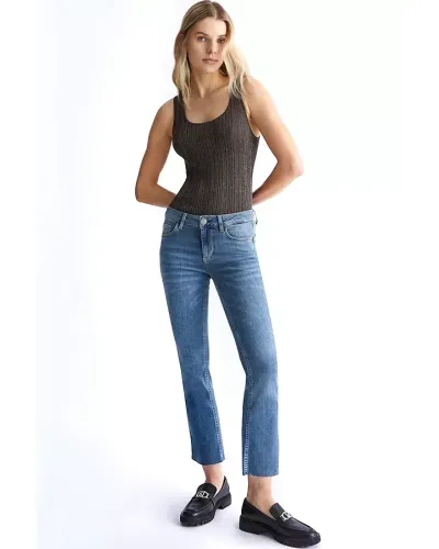 LIU JO Skinny jeans with raw cut flares