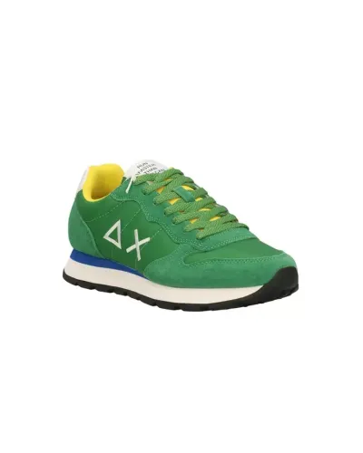 SUN 68 Basic sneaker with contrasting logo - VERDE