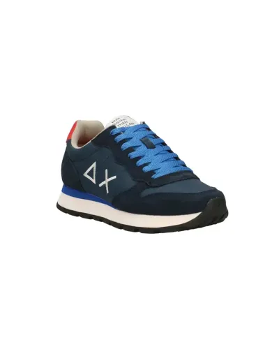 SUN 68 Basic-Sneaker mit kontrastierendem Logo - BLAU