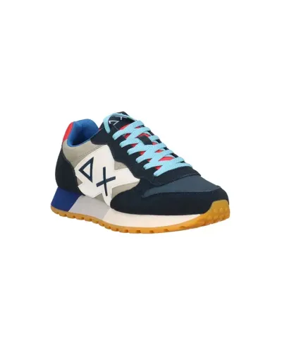 SUN 68 Mehrfarbiger Sneaker und Max-Logo - BLAU