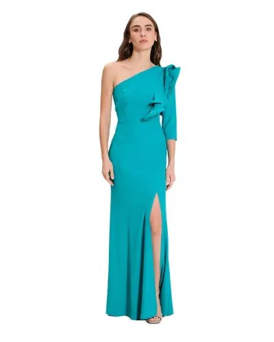 RINASCAMENTO One-Shoulder Mermaid Dress with Rouches