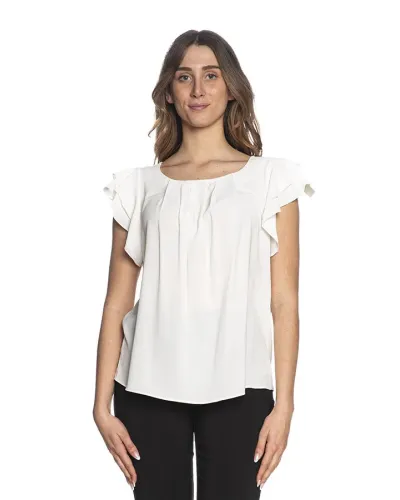 RINASCIMENTO Blusa con plisset e maniche volant