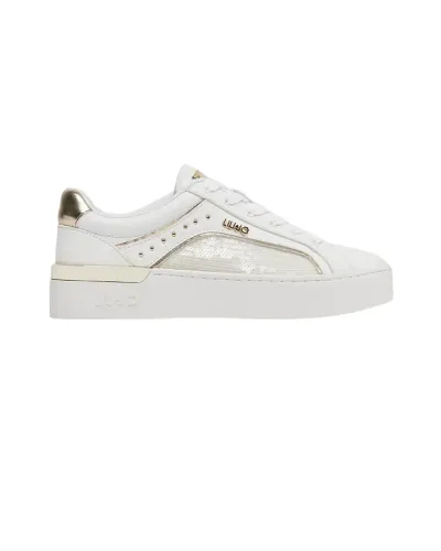 LIU JO Sneaker basse avec empiècements dorés et sequins