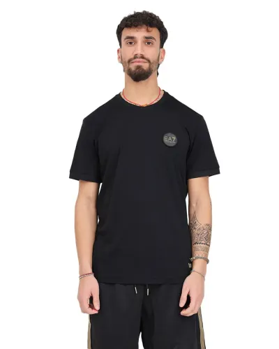 ARMANI Camiseta micrologista circular - NERO