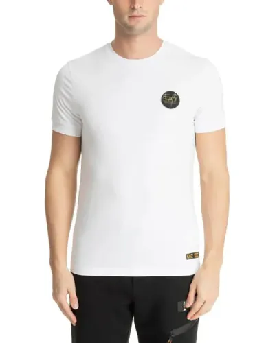 ARMANI Camiseta micrologista circular - BIANCO