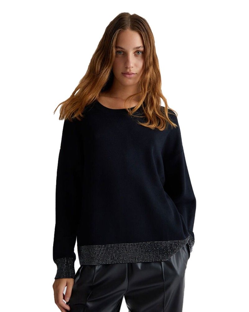 LIU JO Sweater with pearl line