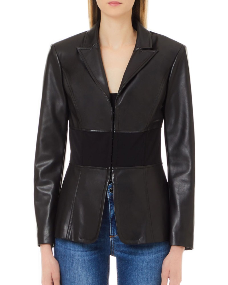 LIU JO Coated faux leather jacket