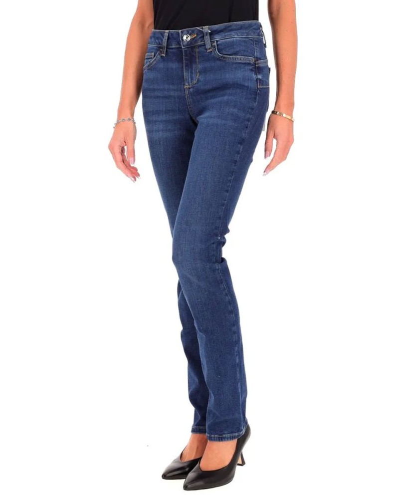 LIU JO Regular jeans and pocket rhinestone logo