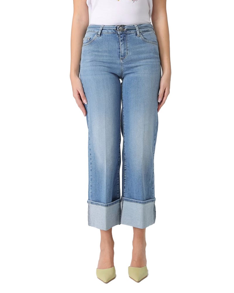 LIU JO Cropped Jeans mit Umschlag