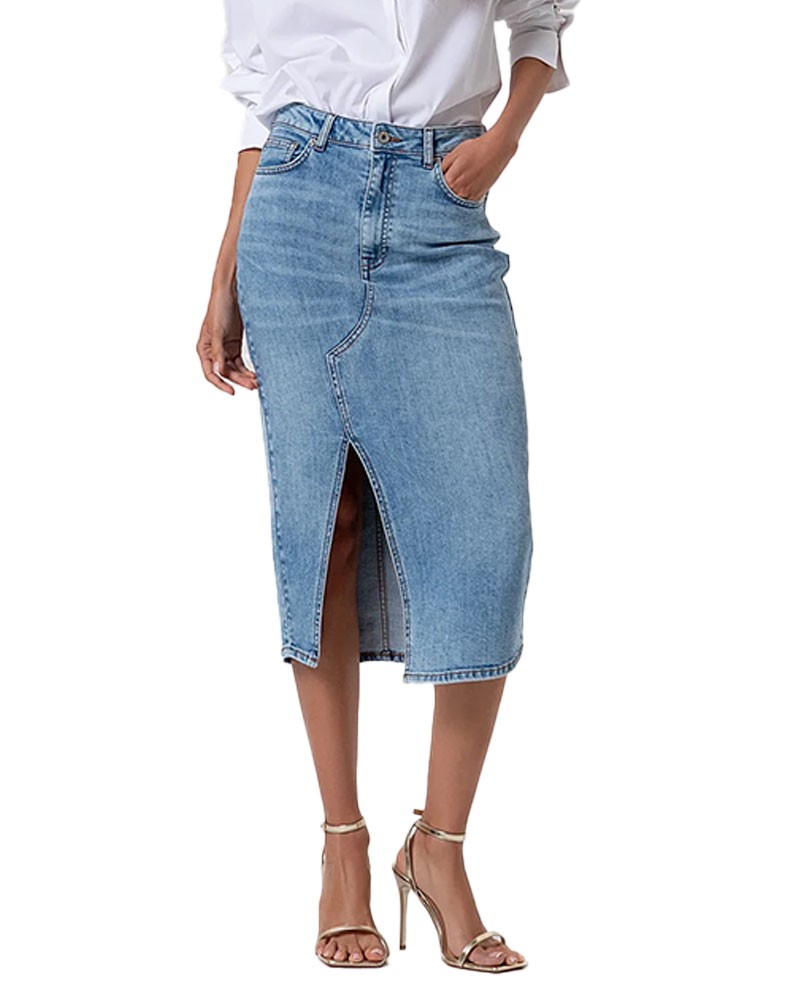 FRACOMINA Gonna midi in denim