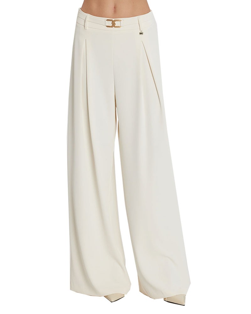 RELISH Pantalon palazzo taille haute avec ceinture - Rojer