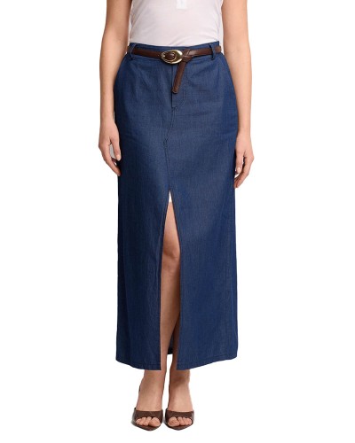 KOCCA Long denim skirt with...