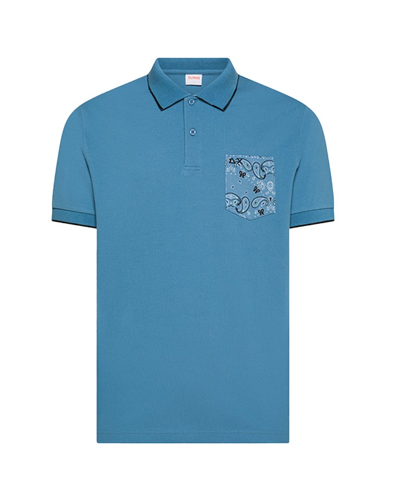 SUN 68 Poloshirt aus Baumwolle mit Tasche