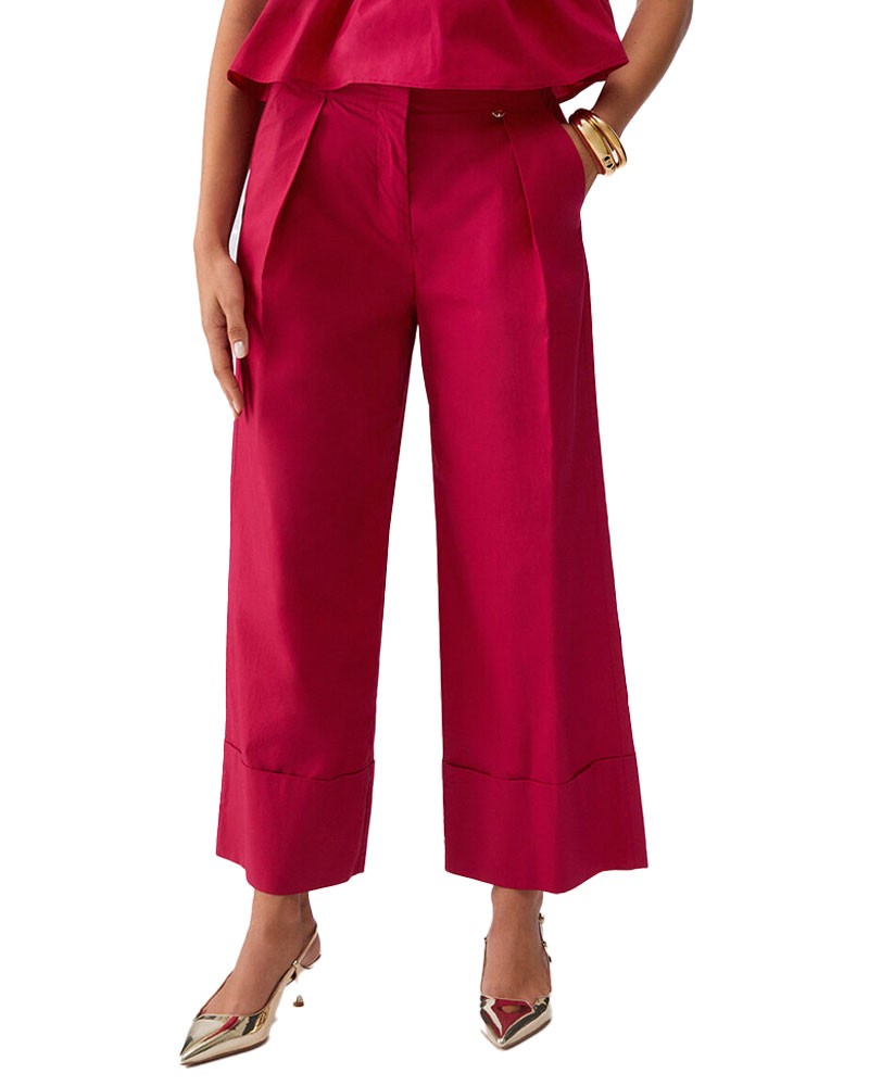 LIU JO Pantaloni flare in popeline